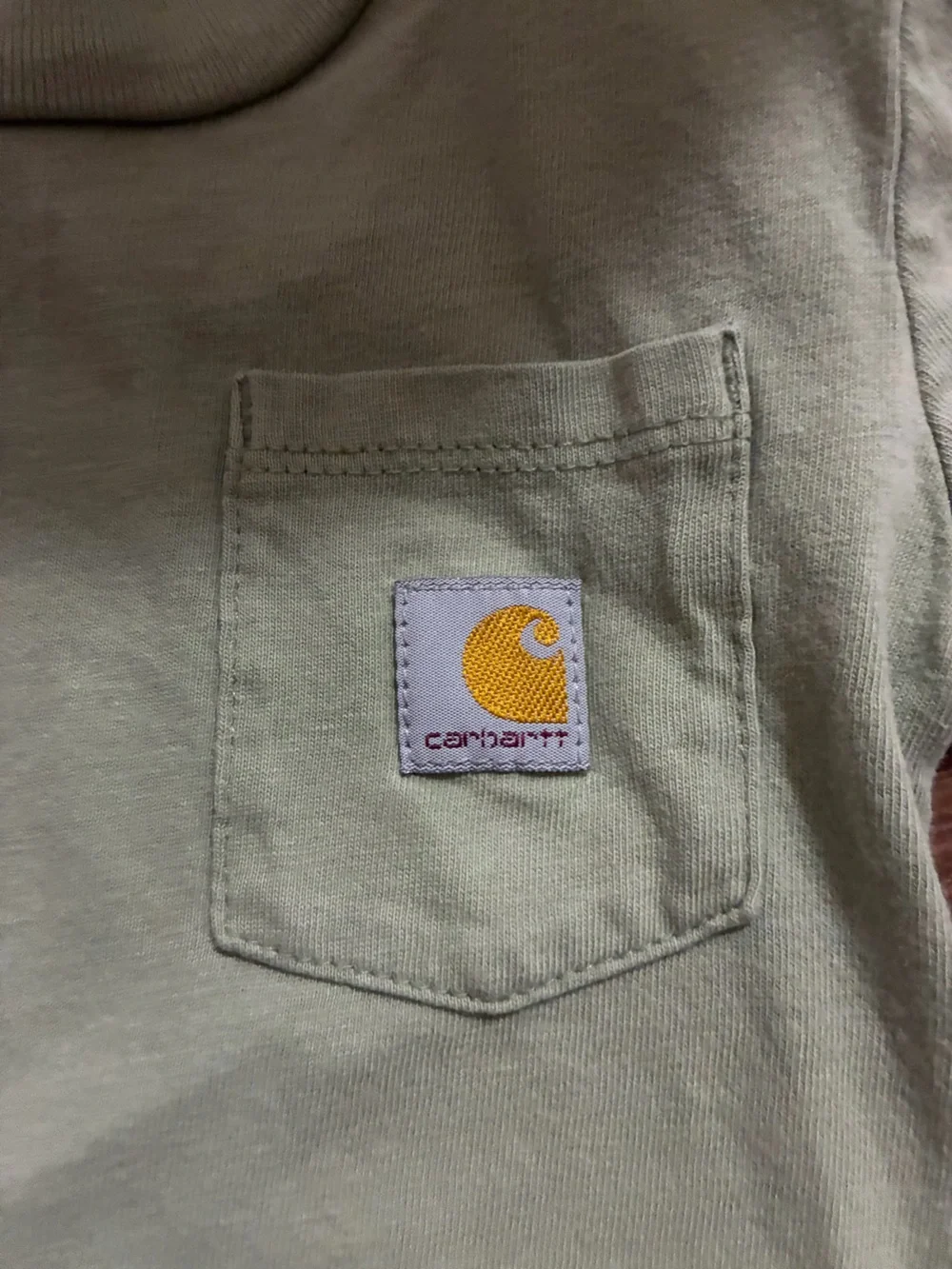 Carhartt Olive Green Pocket Tee Onesie
